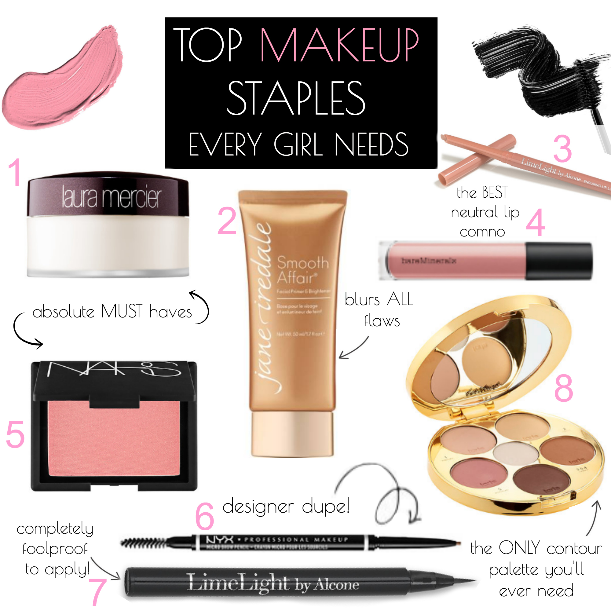 TOP MAKEUP STAPLES EVERY GIRL NEEDS