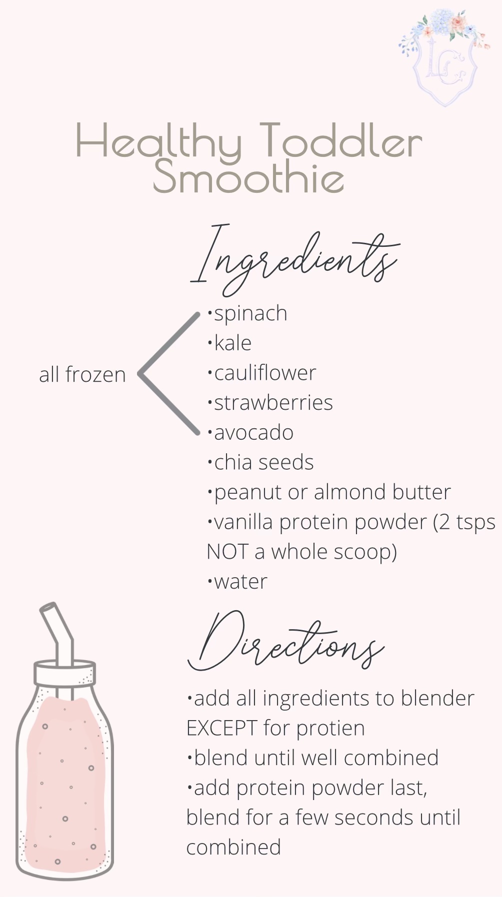 Healthy Smoothie Recipe for Toddlers - LoChandler.com